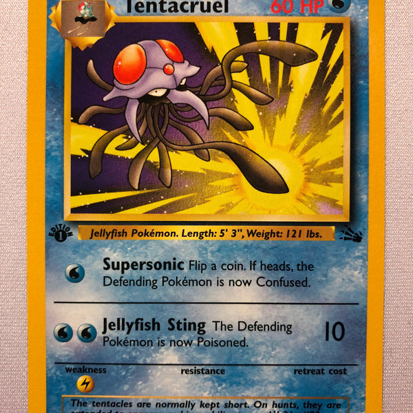 Tentacruel 44/62 1st Edition Fossil Set Uncommon Pokemon Card Near Min Tentacruel 44/62 1st Edition Fossil Set Uncommon Pokemon Card Near Min