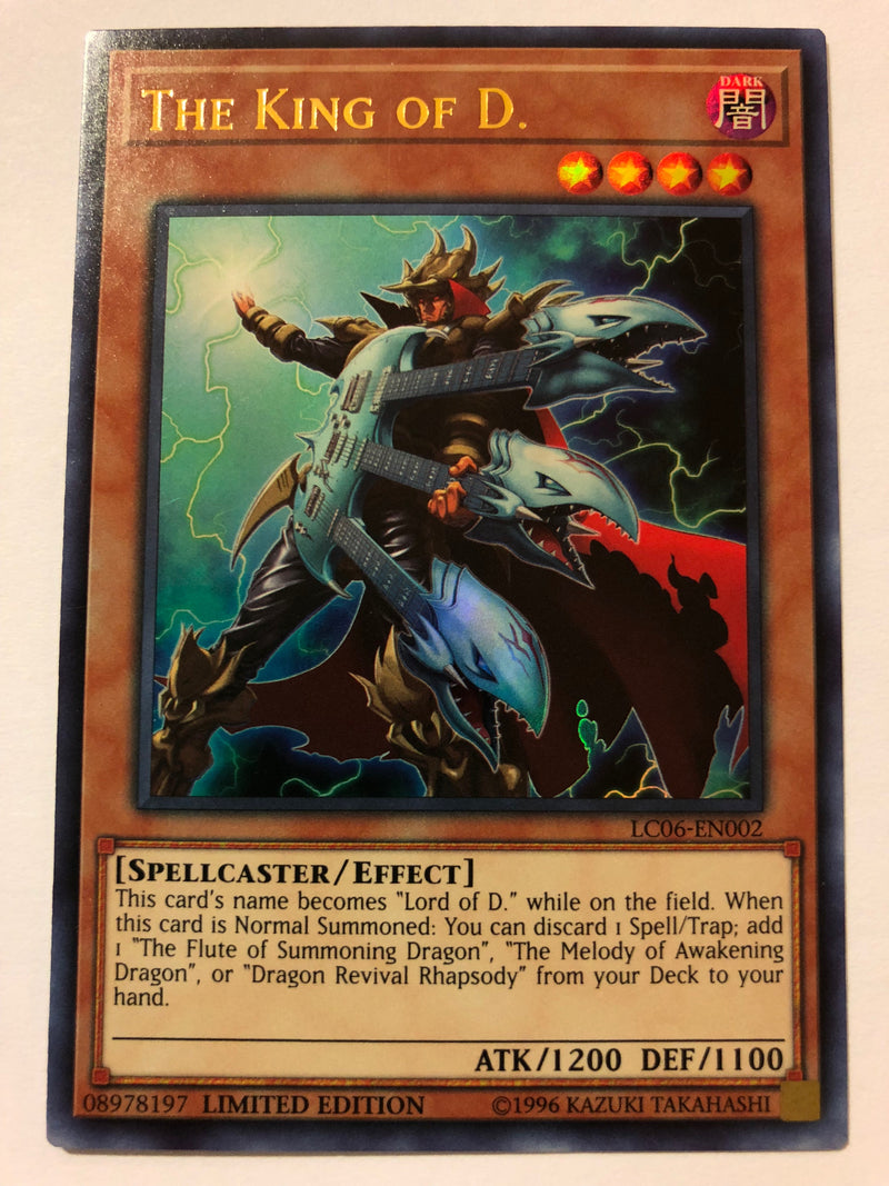 Yugioh The King of D. LC06-EN002 Ultra Rare Limited Edition Near Mint Yugioh The King of D. LC06-EN002 Ultra Rare Limited Edition Near Mint