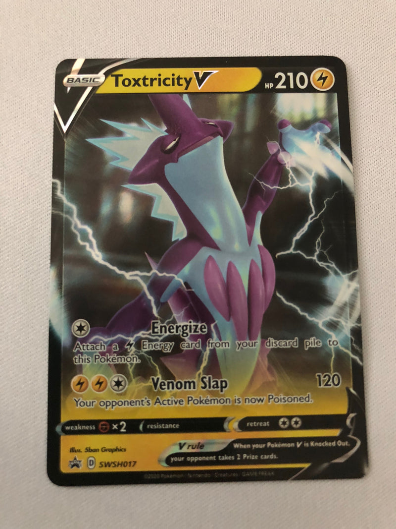 Toxtricity V SWSH017 Black Star Promo Holo Rare Pokemon Card Near Mint