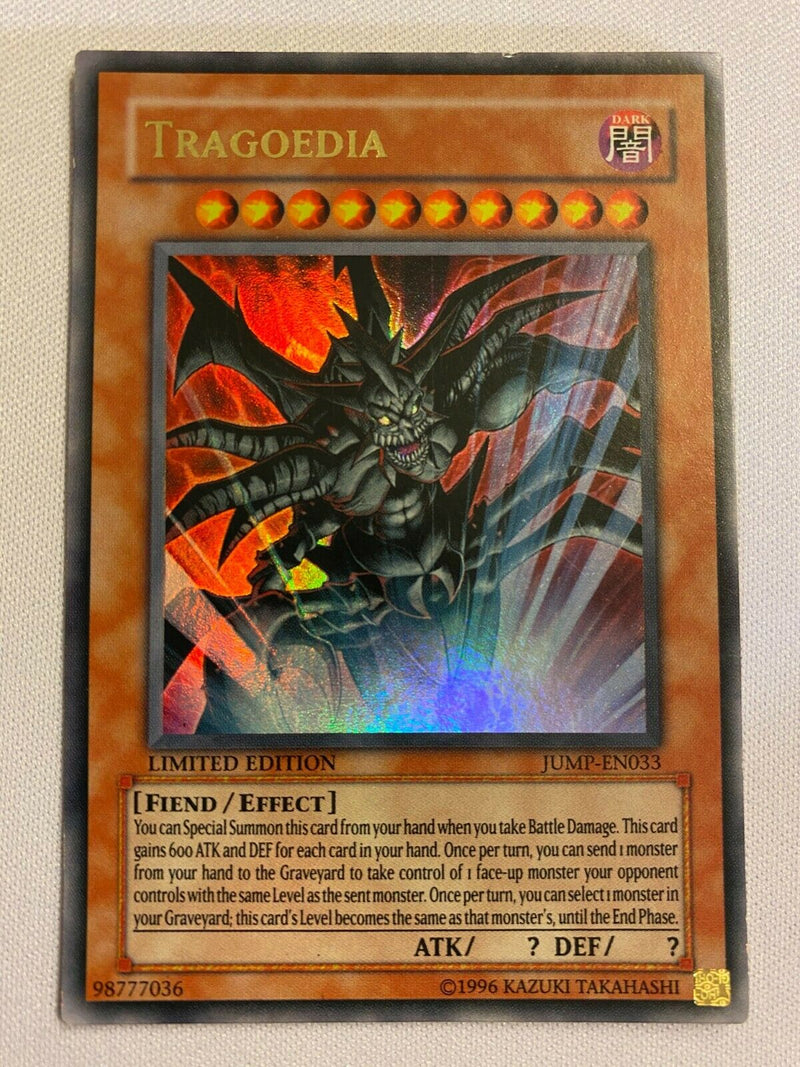 Yugioh Tragoedia JUMP-EN033 Limited Edition Ultra Rare Near Mint Yugioh Tragoedia JUMP-EN033 Limited Edition Ultra Rare Near Mint