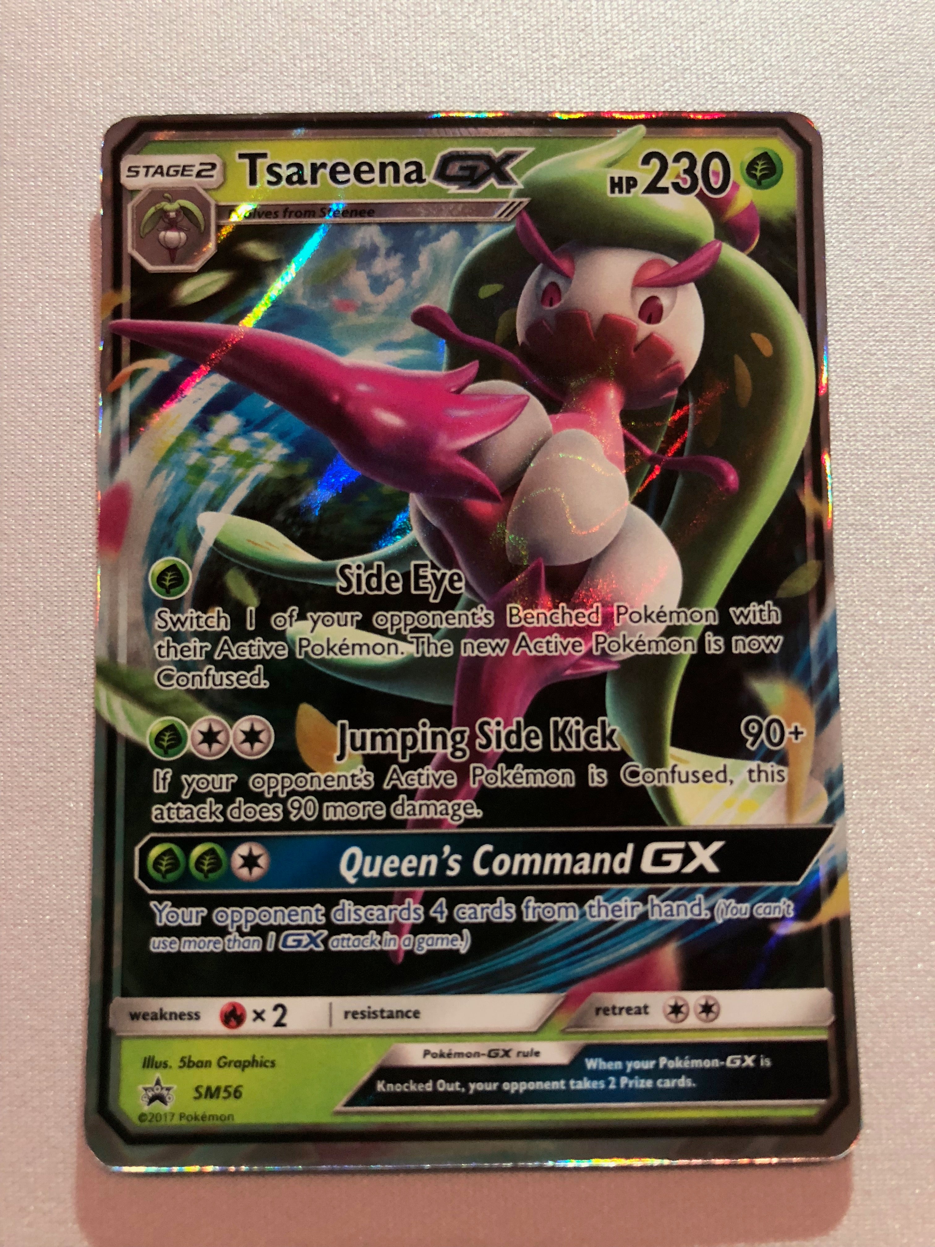 Tsareena GX Holo Promo Card — SM56 From SM Black Star Promos, Pokémon TCG