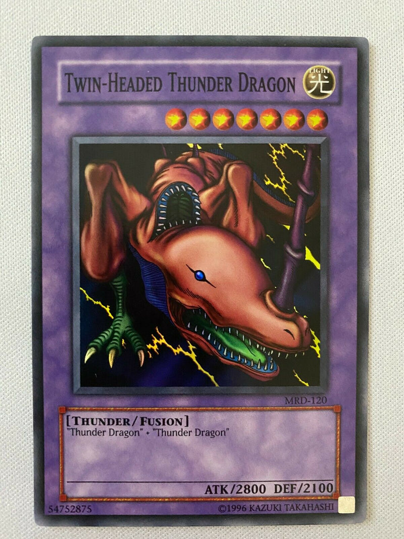 Yugioh Twin-Headed Thunder Dragon MRD-120 Super Rare Unlimited Near Mi Yugioh Twin-Headed Thunder Dragon MRD-120 Super Rare Unlimited Near Mi
