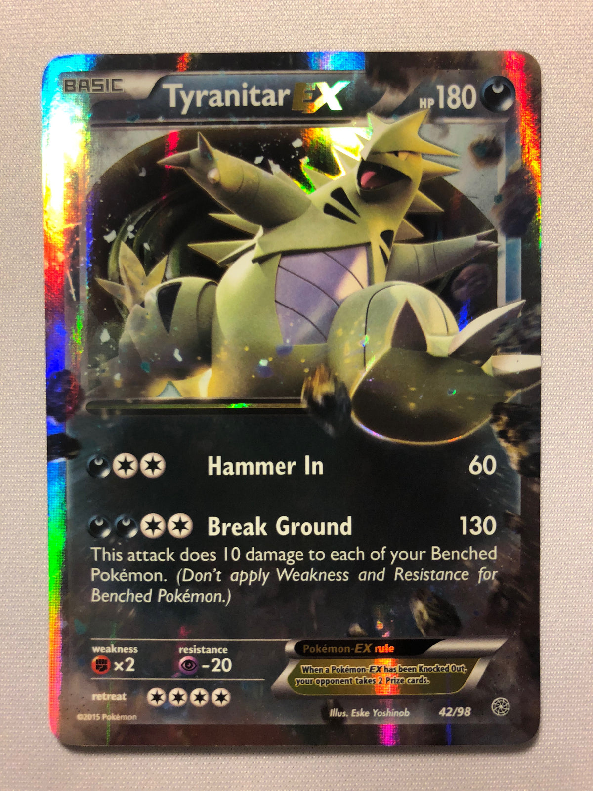 Tyranitar EX 42/98 Holo Rare XY Ancient Origins Pokemon Card Near Mint Tyranitar EX 42/98 Holo Rare XY Ancient Origins Pokemon Card Near Mint