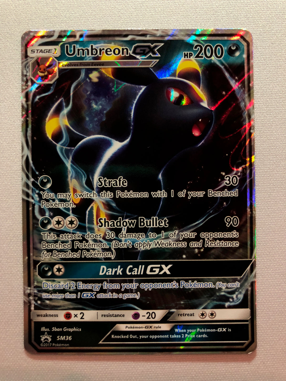 umbreon pokemon card gx Espeon & Pokmon your opponent takes 3 Prize cards Darkrai & Umbreon GX #SM241