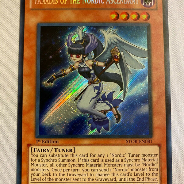 yugioh nordic cards Yugioh Vanadis of the Nordic Ascendant STOR-EN081 1st Edition Secret R