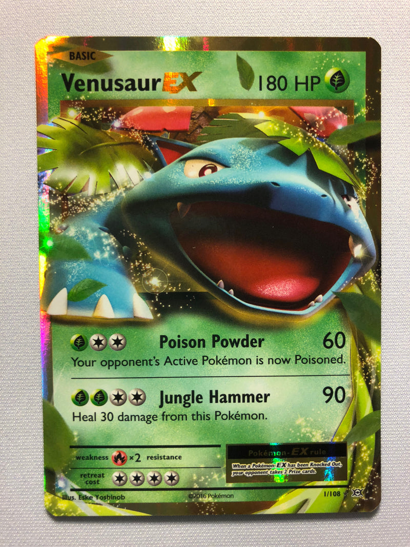 Venusaur EX 1/108 Ultra Rare Pokemon Card Near Mint