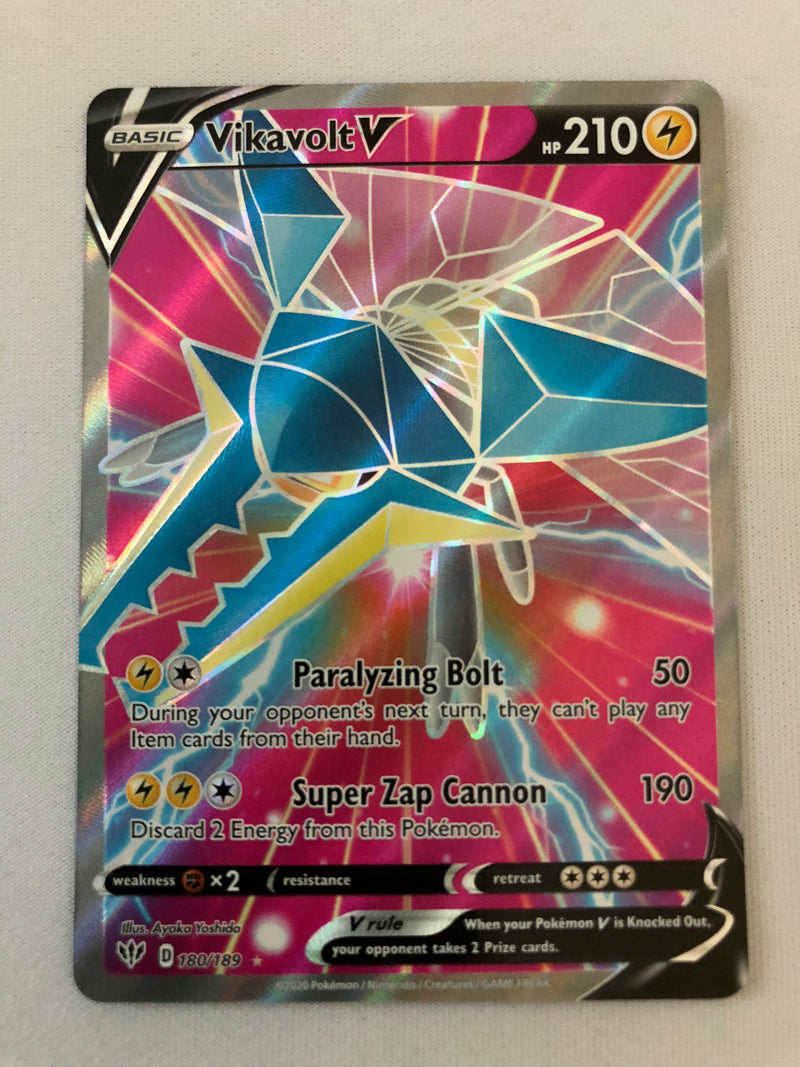 Vikavolt V 180/189 Darkness Ablaze Full Art Holo Rare Pokemon Card Near Mint