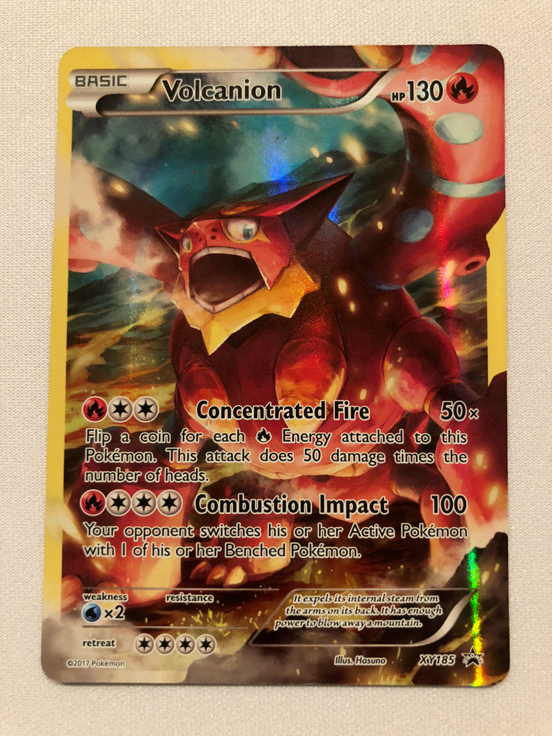 Volcanion XY185 Holo Rare Full Art Pokemon Card Near Mint