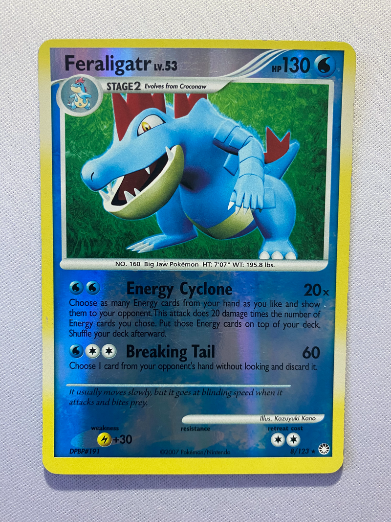 Feraligatr 8/123 Holo Card Reverse Holo Near Mint