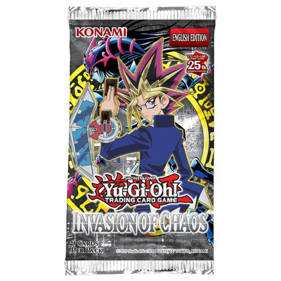 Yugioh 25th Anniversary 5 Booster Boxes Bundle Invasion of Chaos, Legend of Blue-Eyes White Dragon, Metal Raiders, Pharoah's Servant, and Spell Ruler