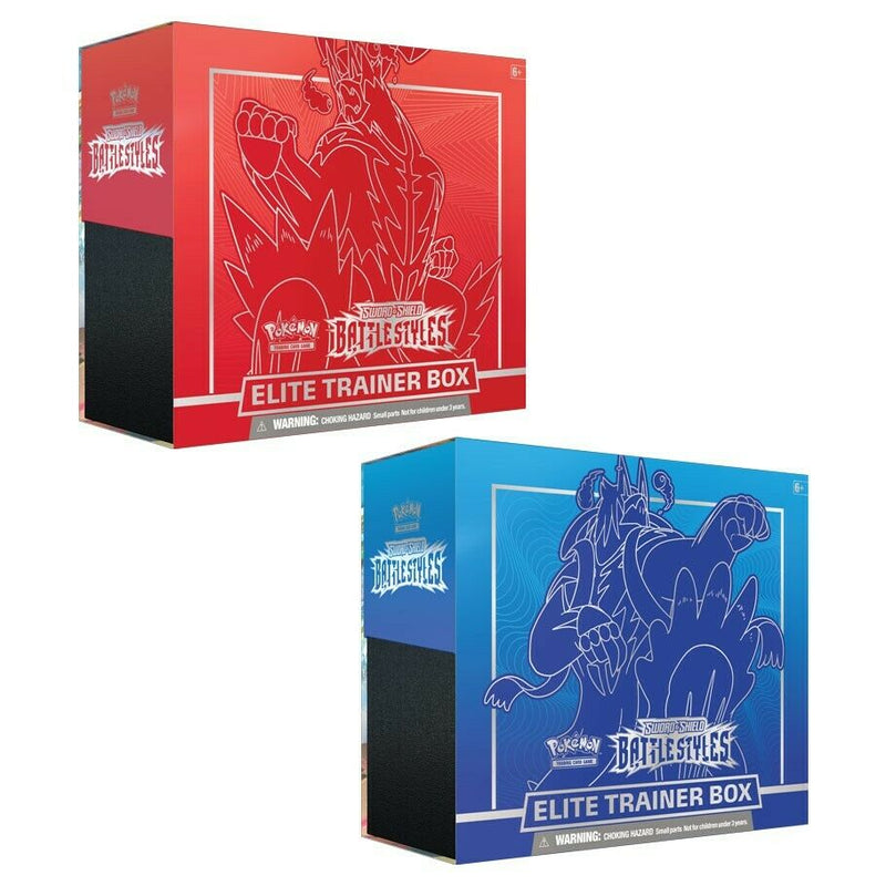Pokemon TCG Sword & Shield Battle Styles Elite Trainer Box Sealed X1 Red OR Blue IN STOCK