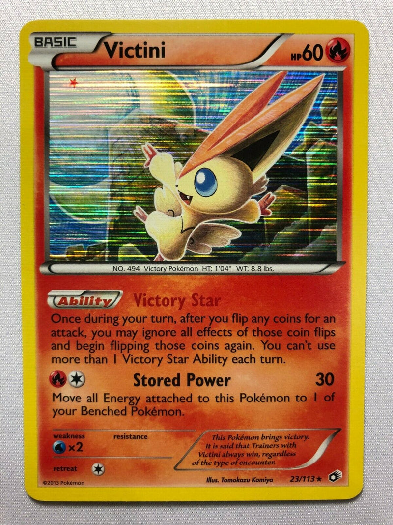 Victini 23/113 Holo Rare Legendary Treasures Pokemon Card Near Mint