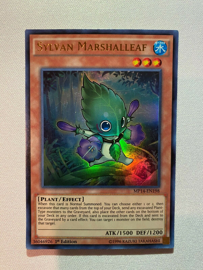 Yugioh Sylvan Marshalleaf MP14-EN198 Ultra Rare 1st Edition Near Mint Yugioh Sylvan Marshalleaf MP14-EN198 Ultra Rare 1st Edition Near Mint