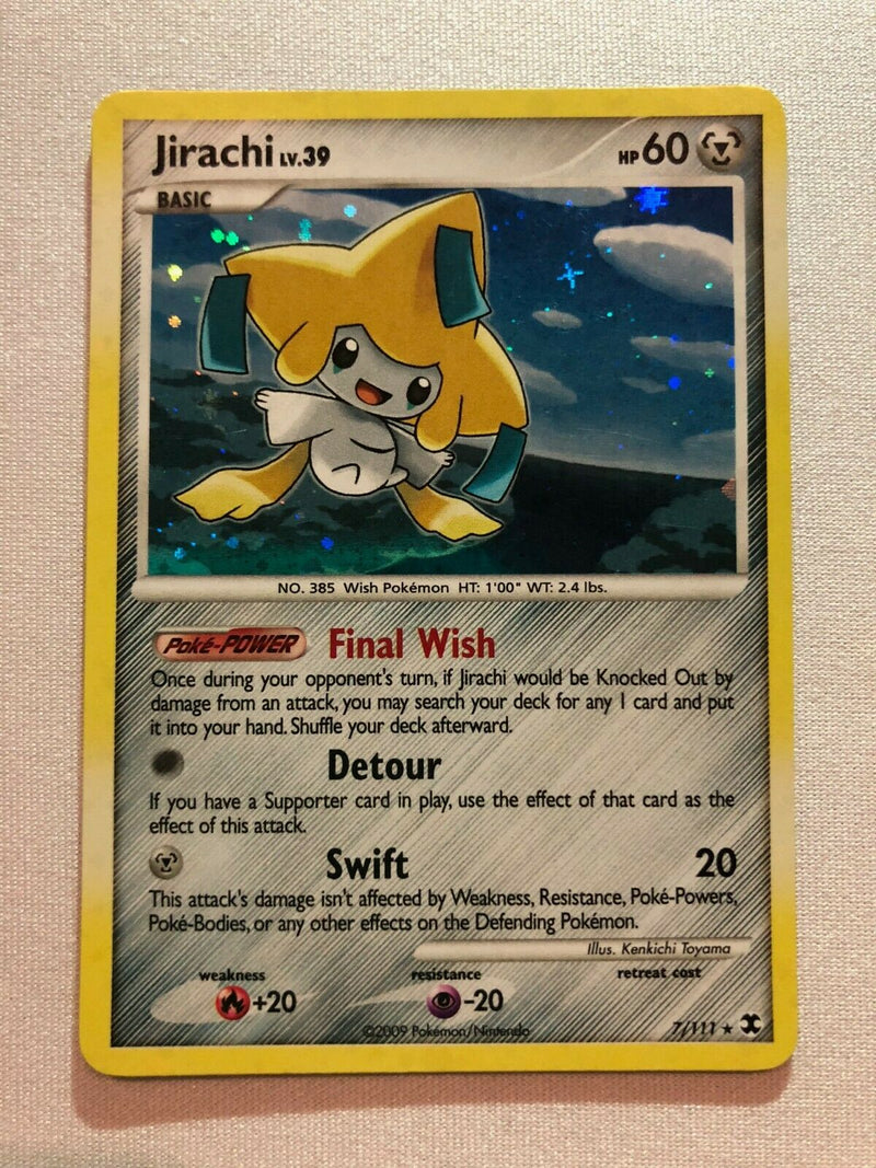 Jirachi 7/111 Holo Rare Platinum Rising Rivals Pokemon Card Near Mint Jirachi 7/111 Holo Rare Platinum Rising Rivals Pokemon Card Near Mint