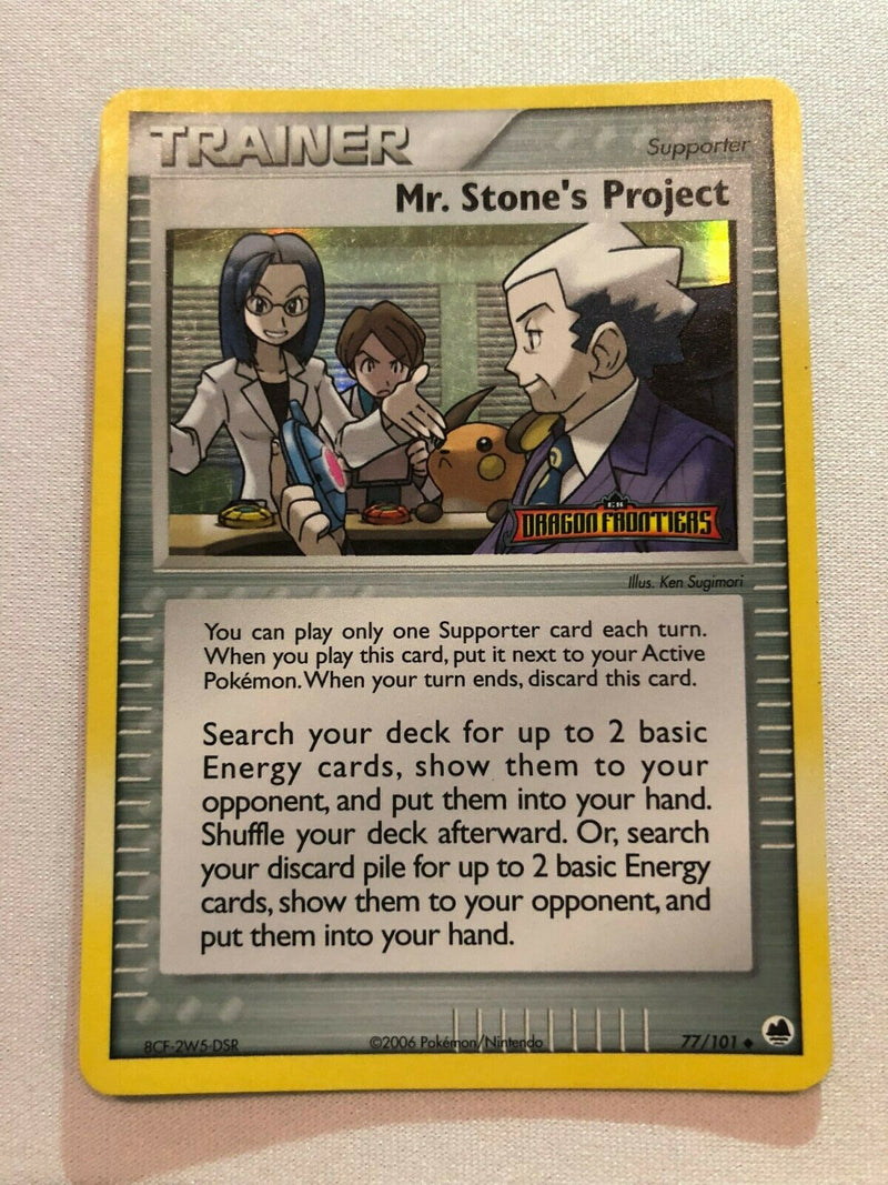 Mr. Stone''s Project 77/101 Uncommon Reverse Holo Pokemon Card Near Mint