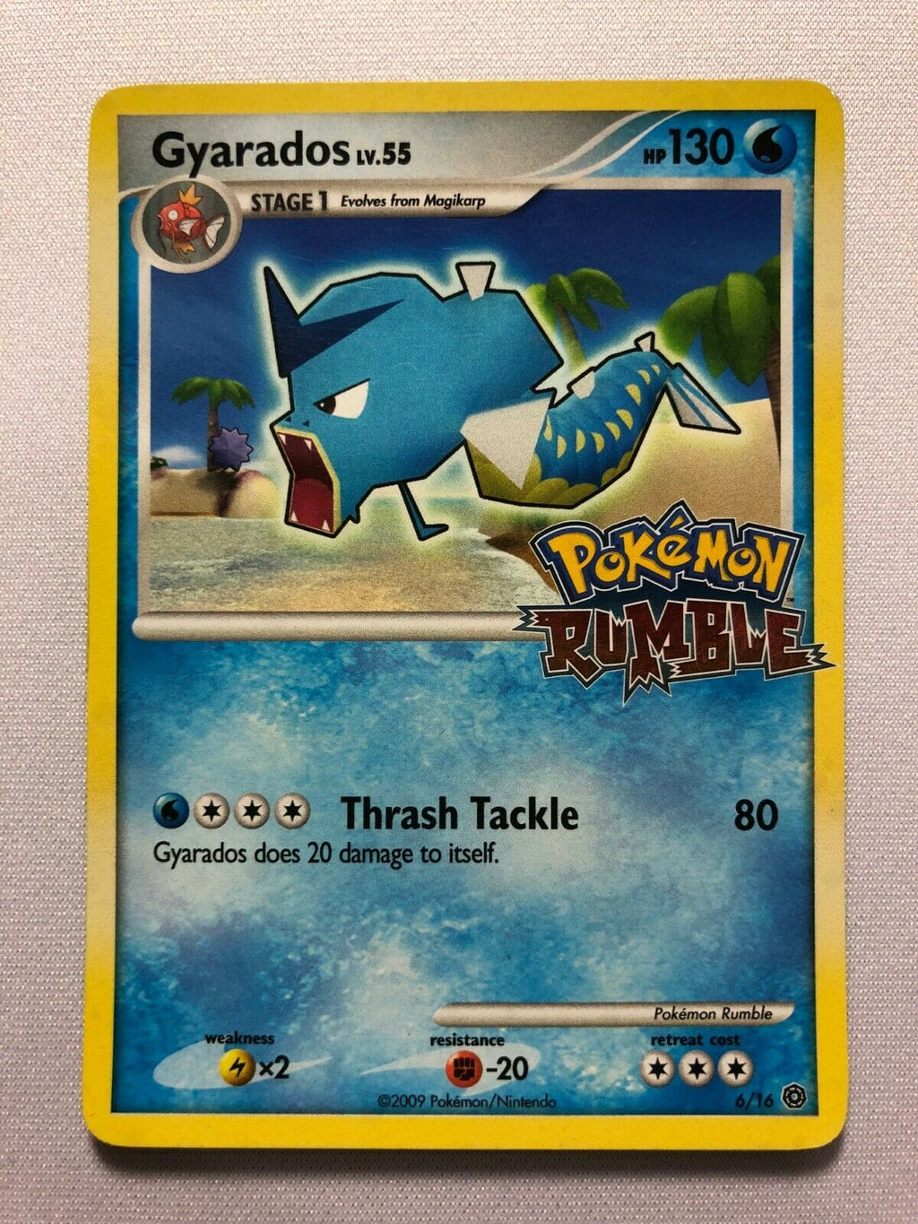 Gyarados 6/16 Holo Pokemon Rumble Stamped Pokemon Card Near Mint