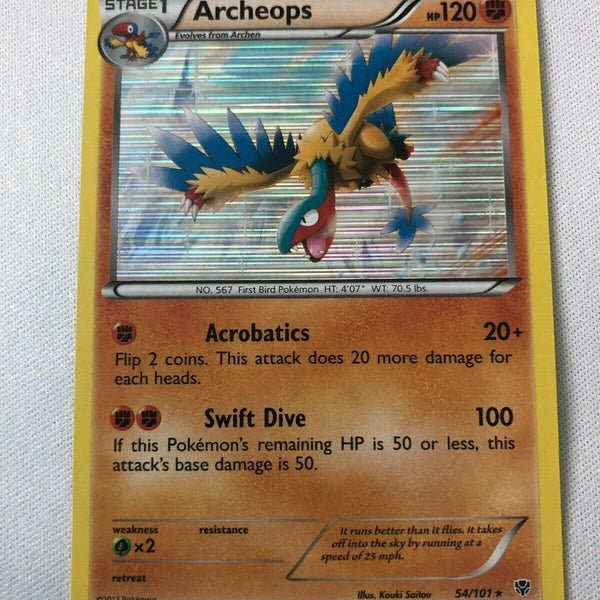 archeops pokemon card Archeops 54/101 Plasma Blast Set Holo Rare Pokemon Card Near Mint