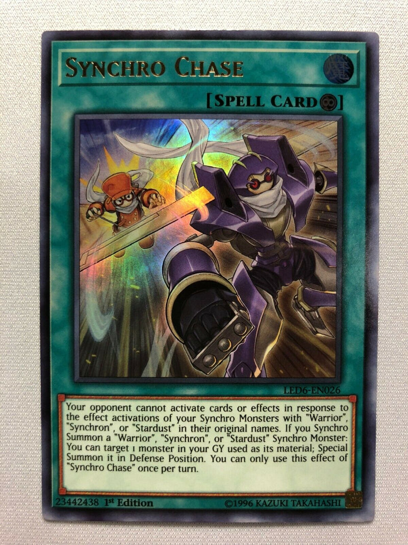 yugioh chase cards Yugioh Synchro Chase LED6-EN026 1st Edition Ultra Rare Near Mint