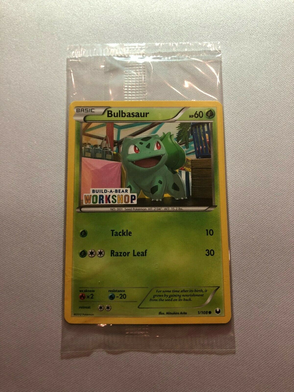 pokemon build a bear cards Bulbasaur 1/108 Build A Bear Promo Pokemon Card New Sealed
