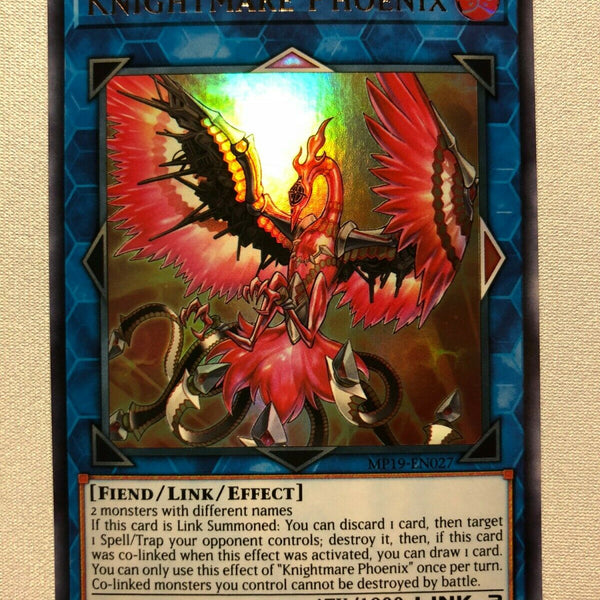 Yugioh Knightmare Phoenix MP19-EN027 Ultra Rare 1st Edition Near Mint Yugioh Knightmare Phoenix MP19-EN027 Ultra Rare 1st Edition Near Mint