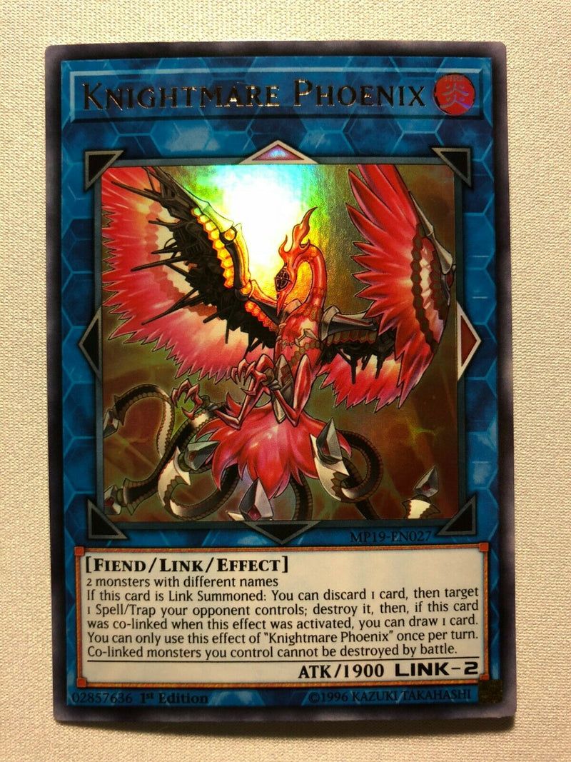 Yugioh Knightmare Phoenix MP19-EN027 Ultra Rare 1st Edition Near Mint Yugioh Knightmare Phoenix MP19-EN027 Ultra Rare 1st Edition Near Mint