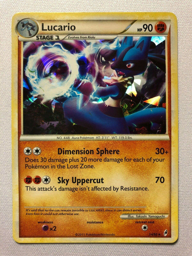 Lucario 14/95 Holo Rare Call of Legends Pokemon Card Near Mint Lucario 14/95 Holo Rare Call of Legends Pokemon Card Near Mint