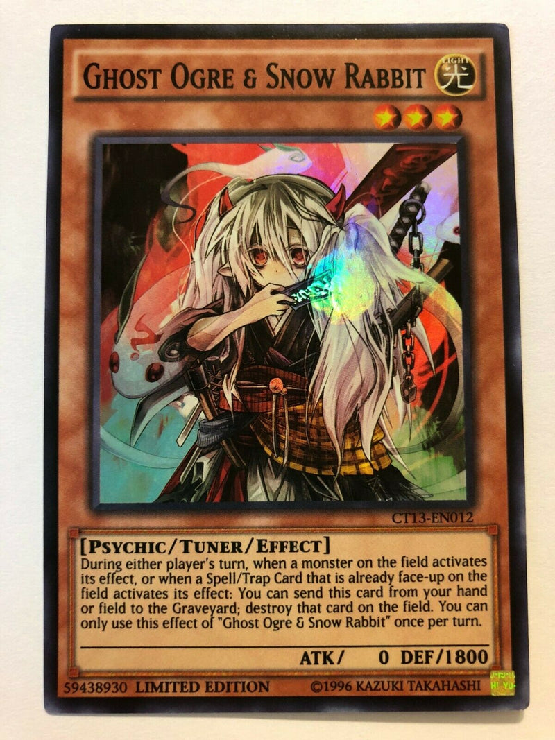 Yugioh Ghost Ogre & Snow Rabbit CT13-EN012 Super Rare Limited Edition Yugioh Ghost Ogre & Snow Rabbit CT13-EN012 Super Rare Limited Edition