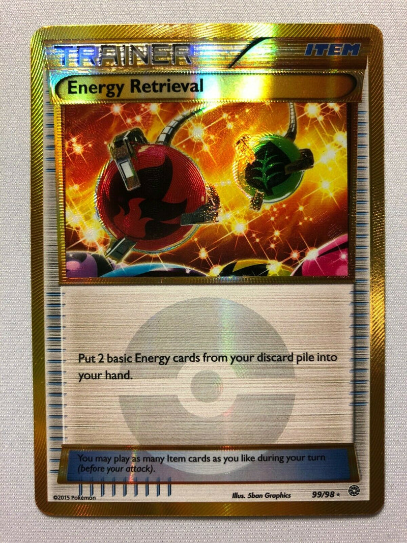 Energy Retrieval 99/98 Ancient Origins Secret Holo Pokemon Card Near M Energy Retrieval 99/98 Ancient Origins Secret Holo Pokemon Card Near M
