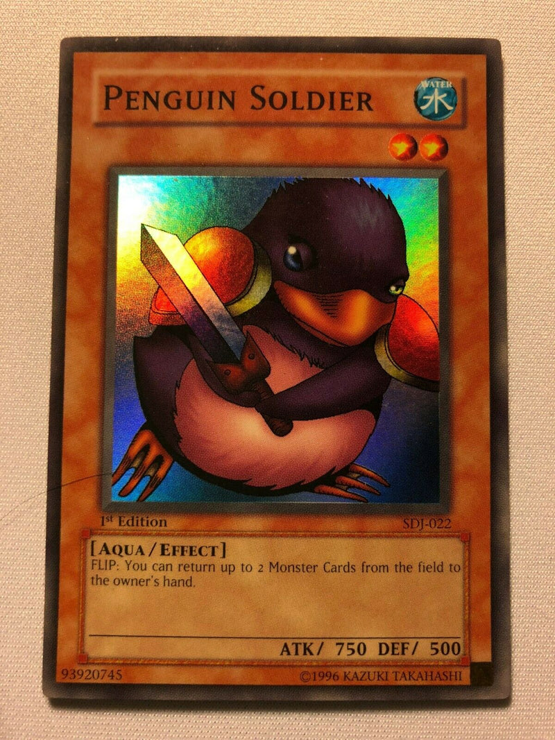 Yugioh Penguin Soldier SDJ-022 1st Edition Super Rare Near Mint Yugioh Penguin Soldier SDJ-022 1st Edition Super Rare Near Mint