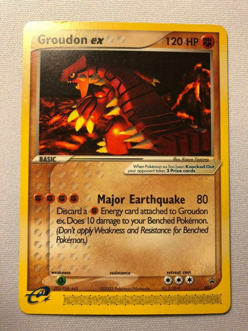 Groudon EX 002 Non-Holo Black Star Promo Rare Pokemon Card Near Mint Groudon EX 002 Non-Holo Black Star Promo Rare Pokemon Card Near Mint