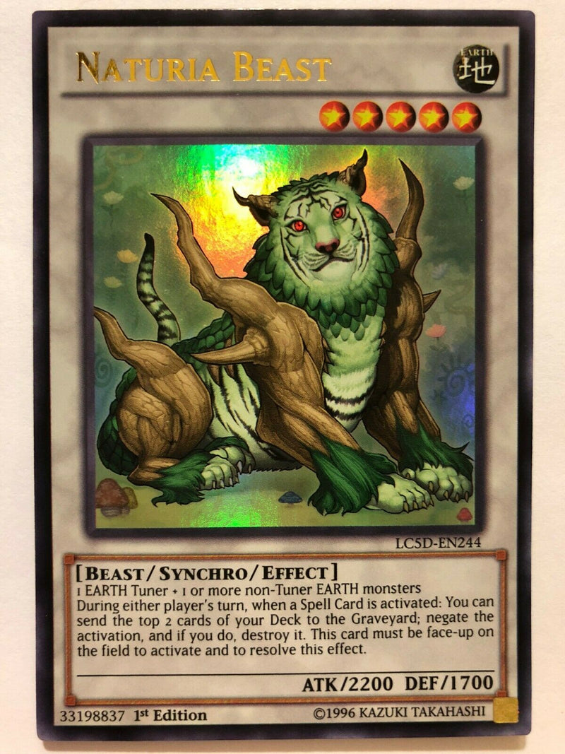 Yugioh Naturia Beast LC5D-EN244 Ultra Rare 1st Edition Near Mint