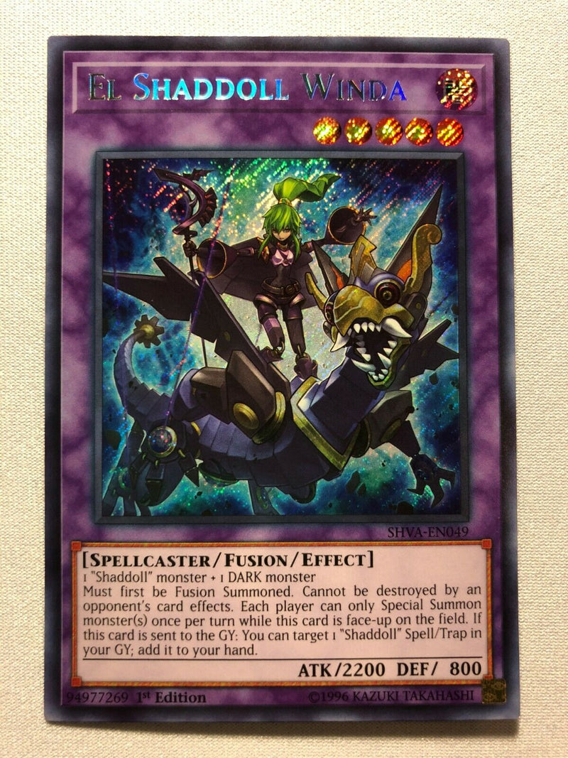 Yugioh El Shaddoll Winda SHVA-EN049 Secret Rare 1st Edition Yugioh El Shaddoll Winda SHVA-EN049 Secret Rare 1st Edition