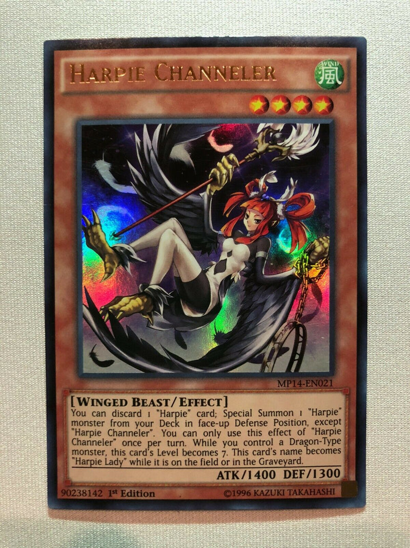 Yugioh Harpie Channeler MP14-EN021 Ultra Rare 1st Edition Near Mint Yugioh Harpie Channeler MP14-EN021 Ultra Rare 1st Edition Near Mint