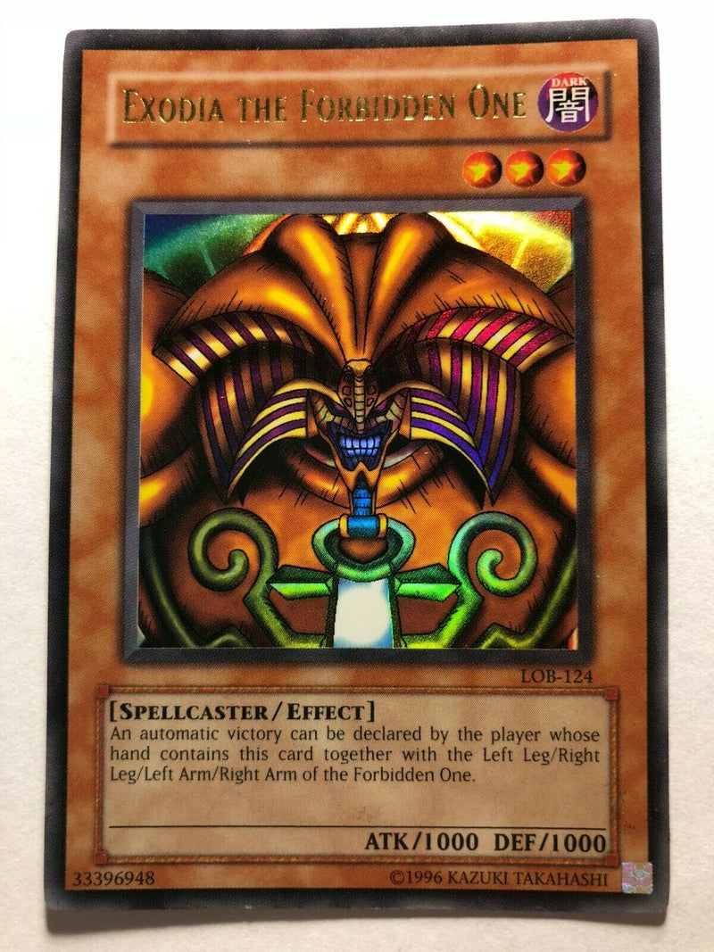 Yugioh Exodia The Forbidden One LOB-124 Unlimited Edition Ultra Rare Near Mint