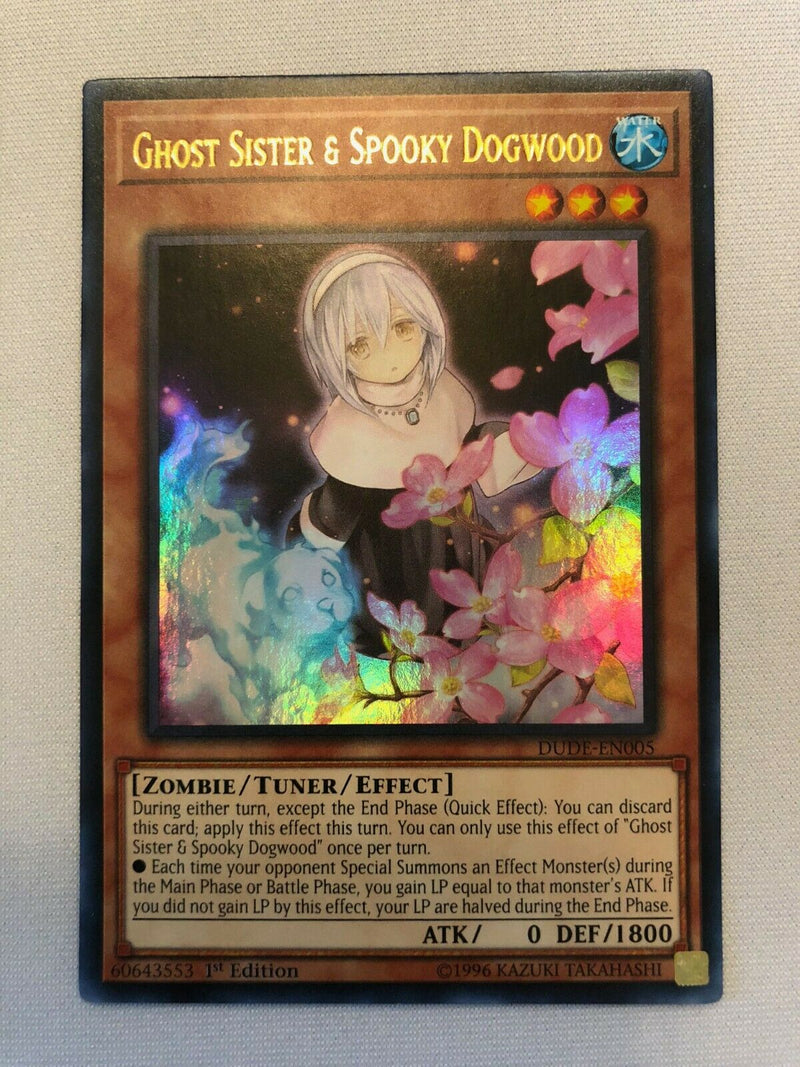 Yugioh Ghost Sister & Spooky Dogwood DUDE-EN005 1st Edition Ultra Rare Near Mint